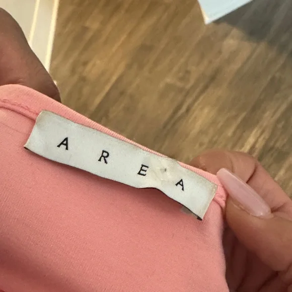 AREA Pink Mini Dress with Black and Orange Floral Design - Picture 2 of 7